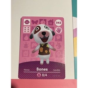 Animal Crossing Amiibo Card- Bones 342